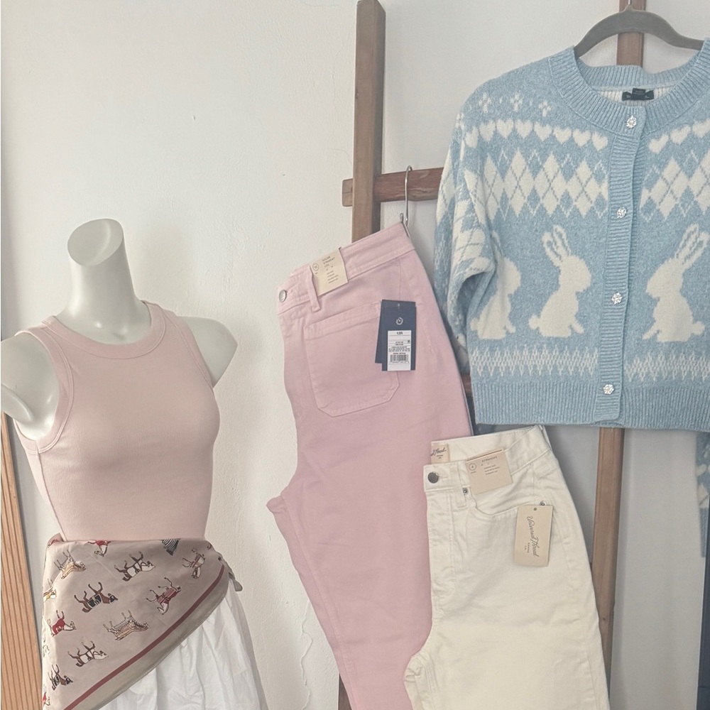 Light Blue Bunny Pattern Cardigan Wild Fable - NWT szXS - Picture 4 of 4